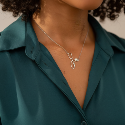 Personalized Stethoscope Name Necklace